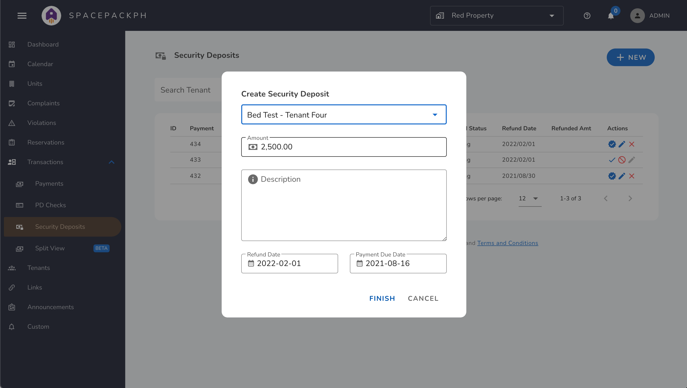 account assignment data for cash security deposits is incomplete